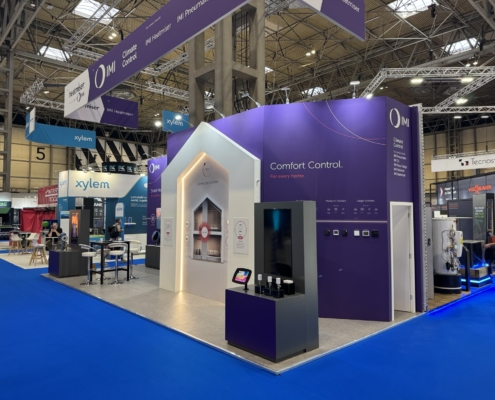 Picture of the IMI Heatmiser Exhibition stand at the Installer Show 2025