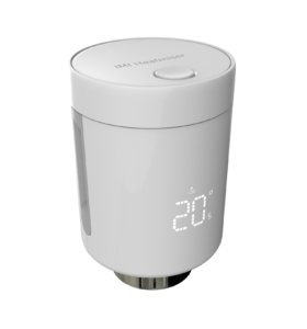 The neoFlo Radiator Thermostat on angle from the left