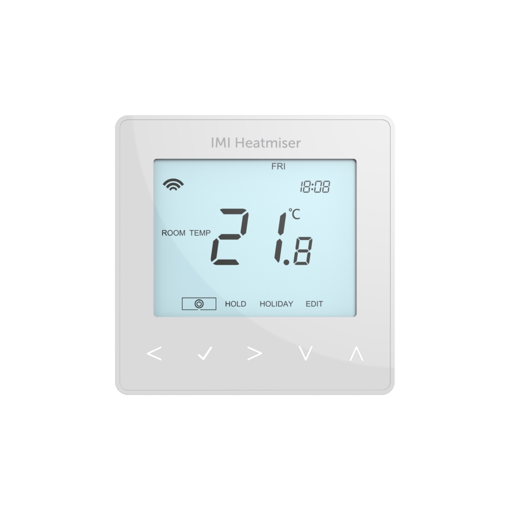 The neoStat V3 smart thermostat in white.